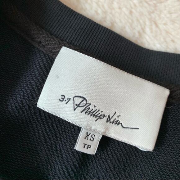 3.1 Phillip Lim black sweatshirt style tunic dress size Extra Small XS - Picture 7 of 14